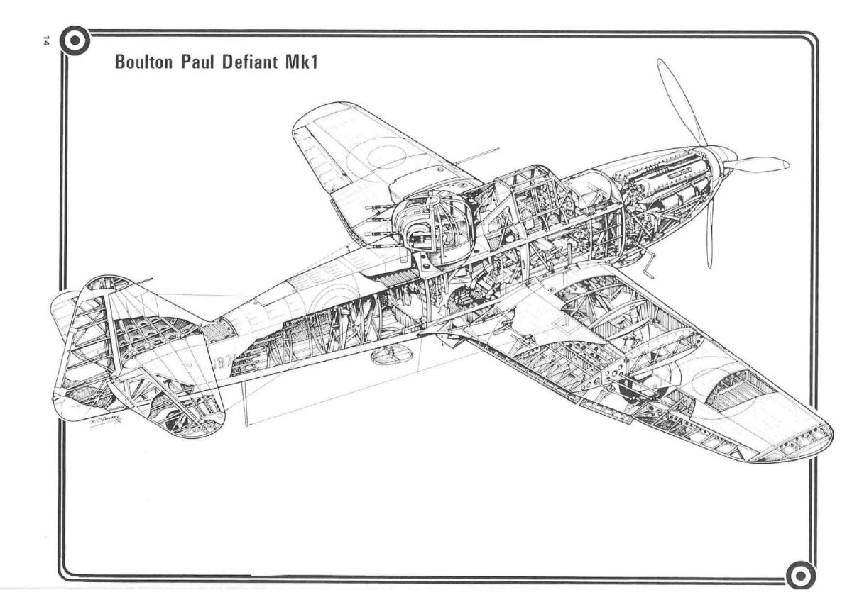 Boulton Paul Defiant чертежи