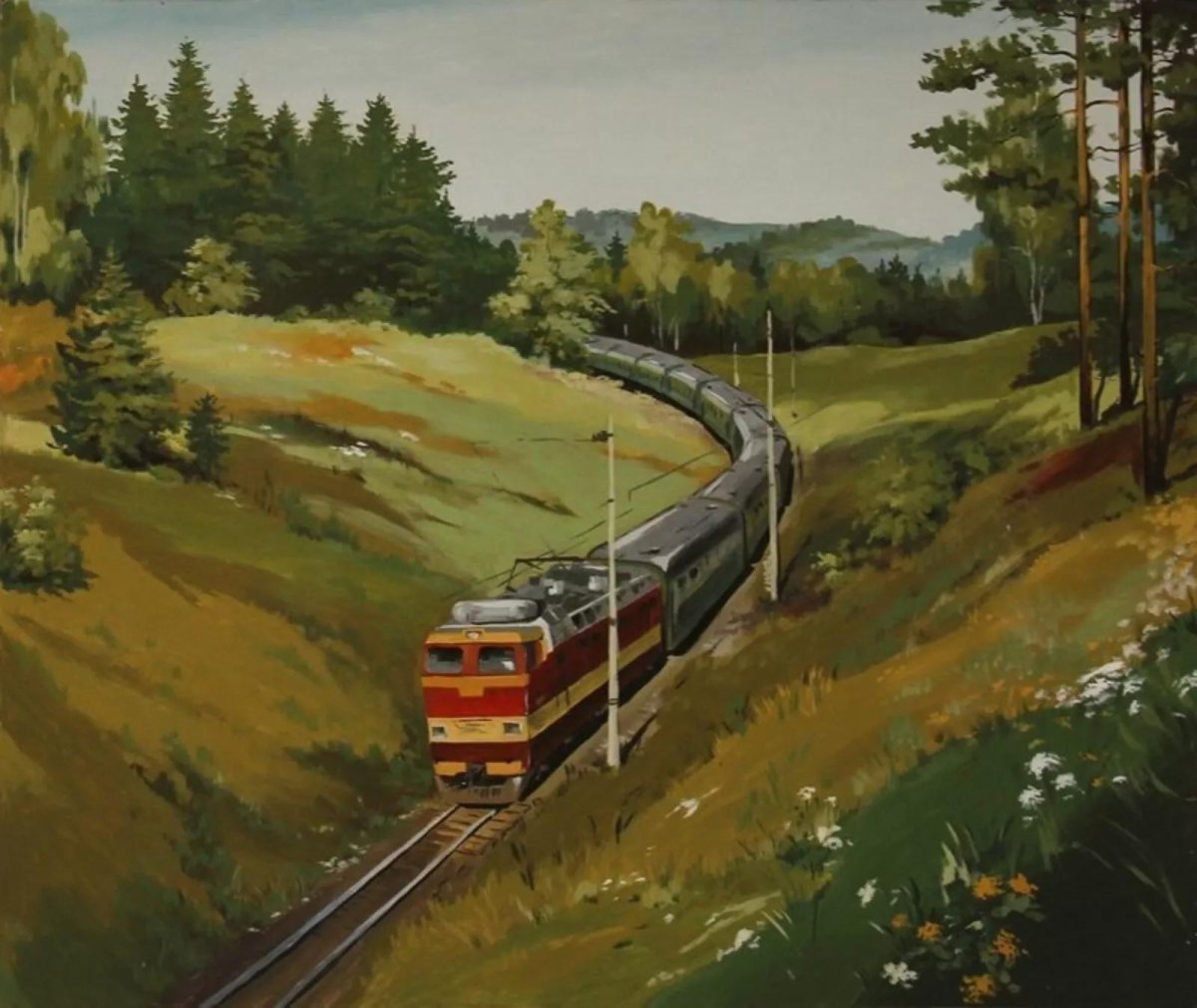 Художник Александр Журавлев электропоезд