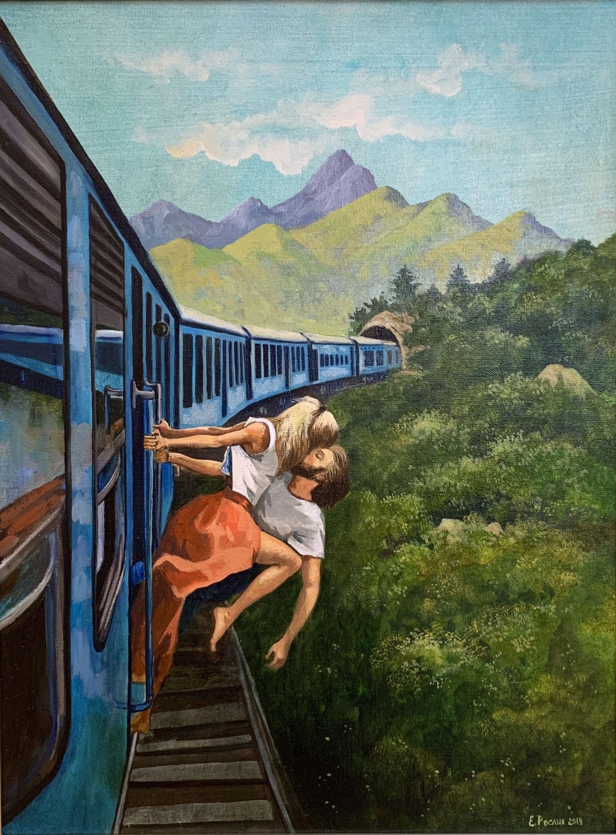 Поезд живопись
