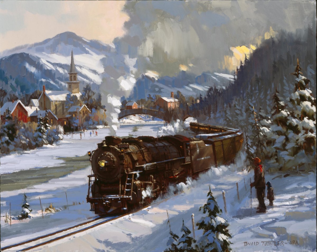 Художник David Tutwiler паровозы