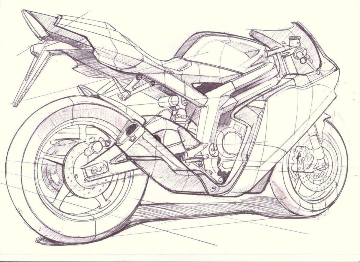 Мотоцикл эскиз