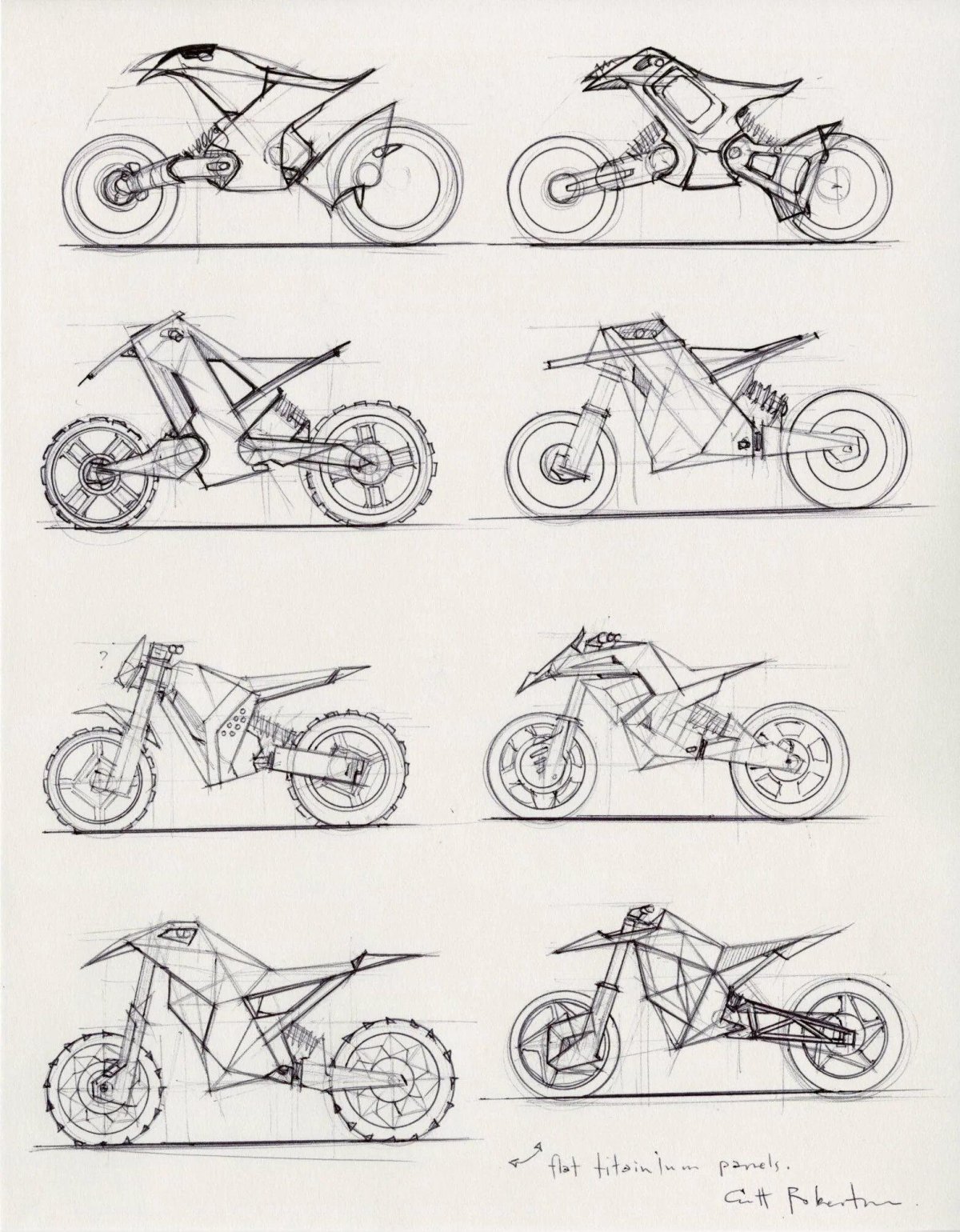Мотоциклист сбоку рисунок