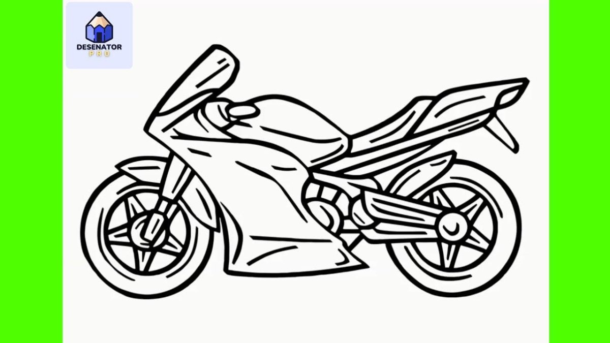 Мотоцикл раскраска для детей