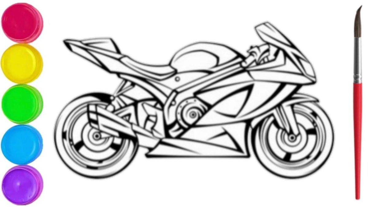 Мотоцикл Кавасаки вектор