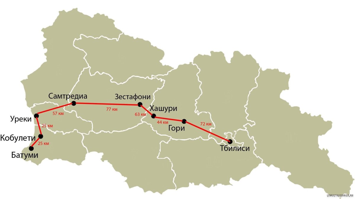 ЖД дорога Тбилиси Батуми