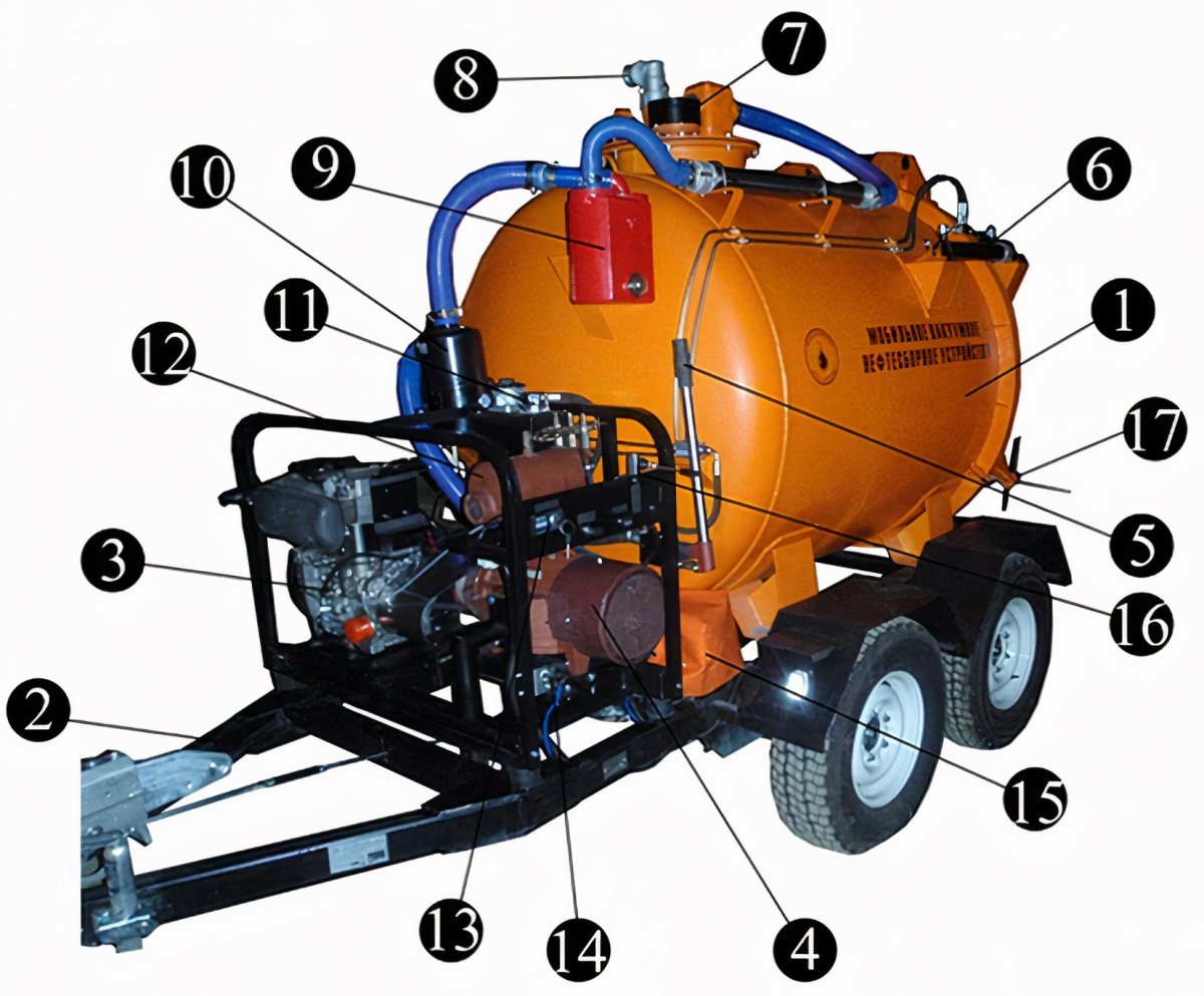 Вакуумная машина для откачки нефтепродуктов