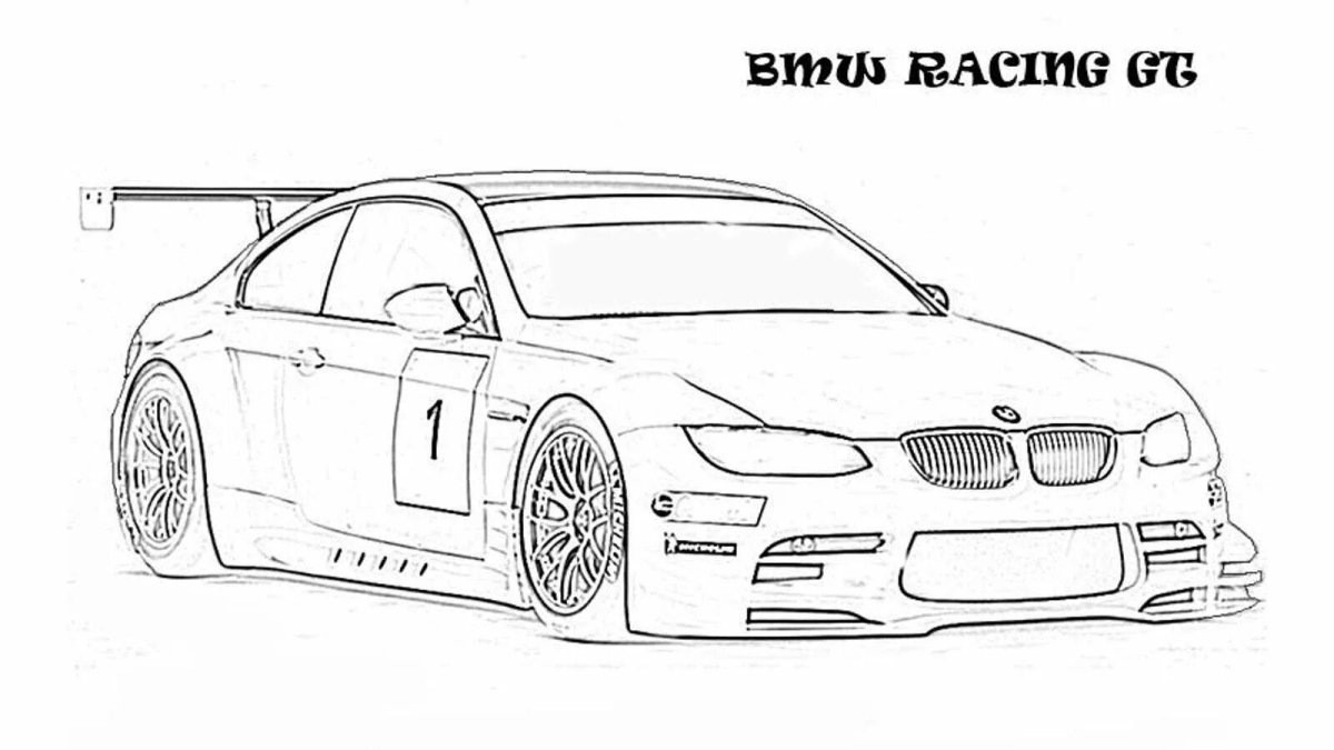 Раскраска BMW m3 GTR