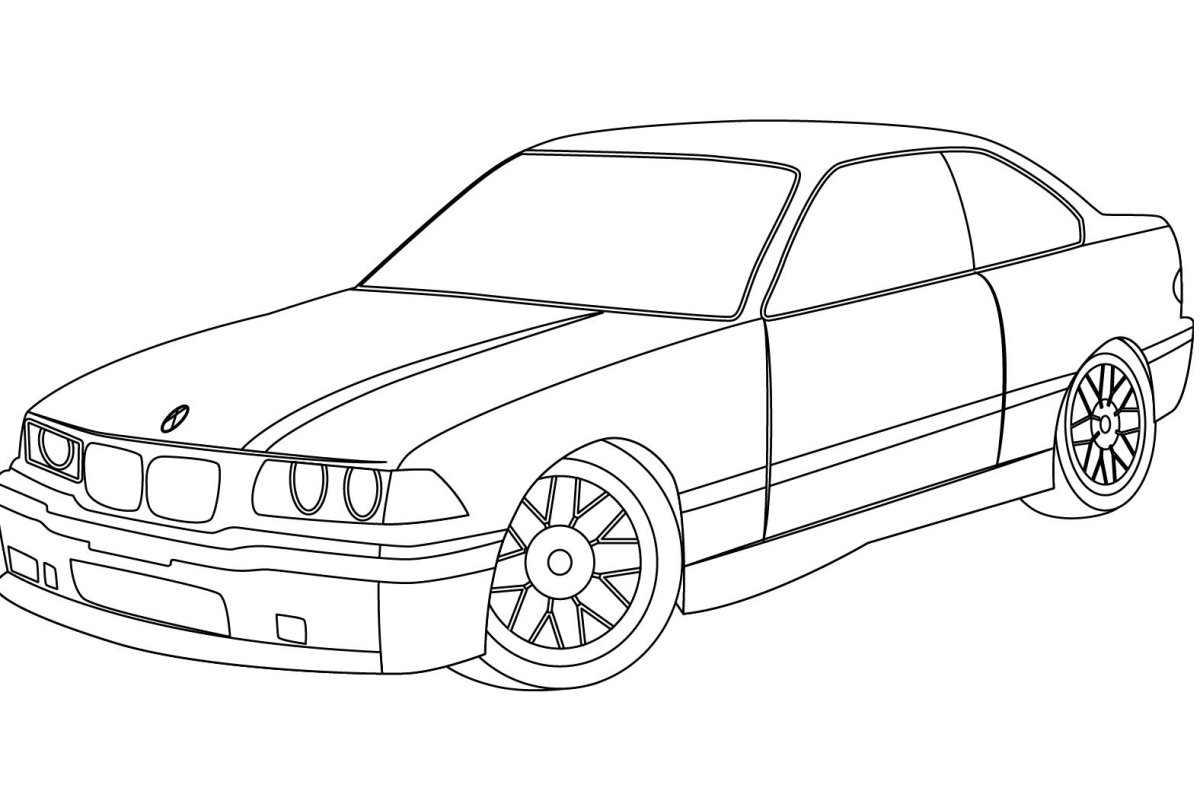 BMW e36 седан раскраска