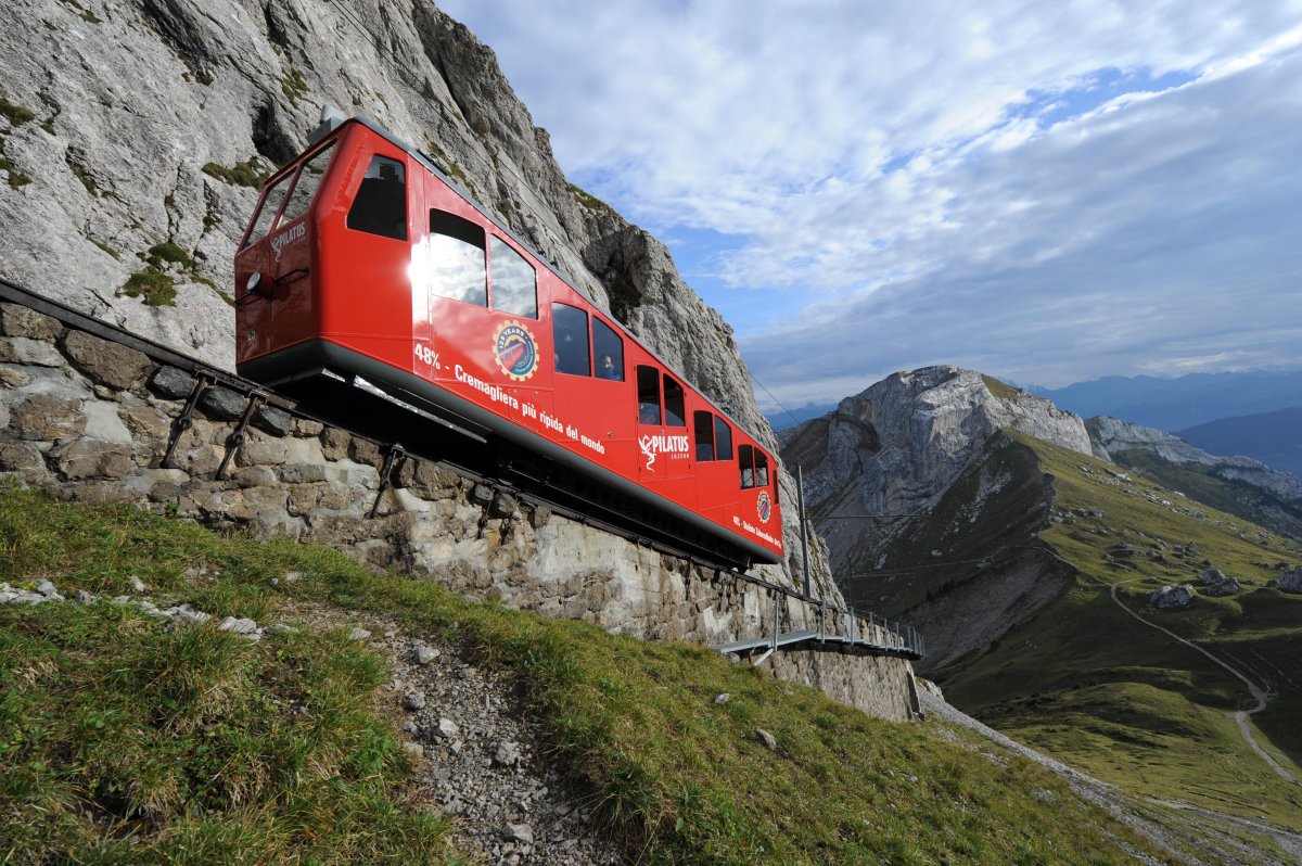 Высокогорная железная дорога в Швейцарии