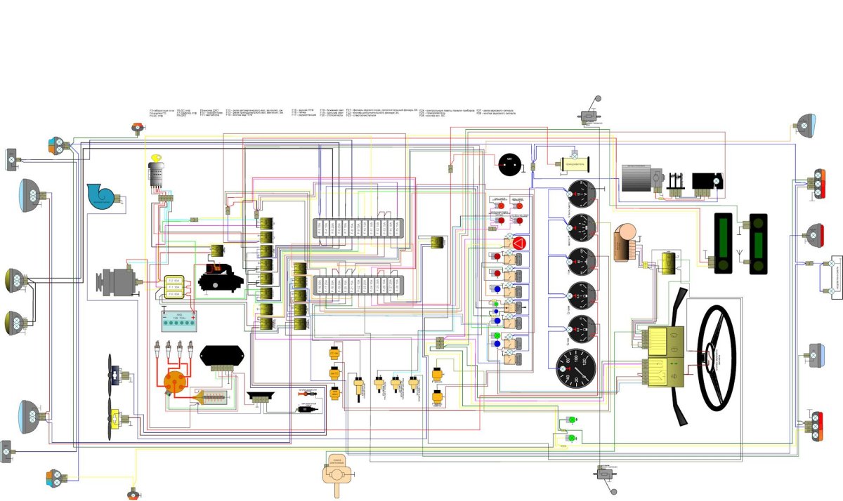 Схема электрооборудования УАЗ 31512