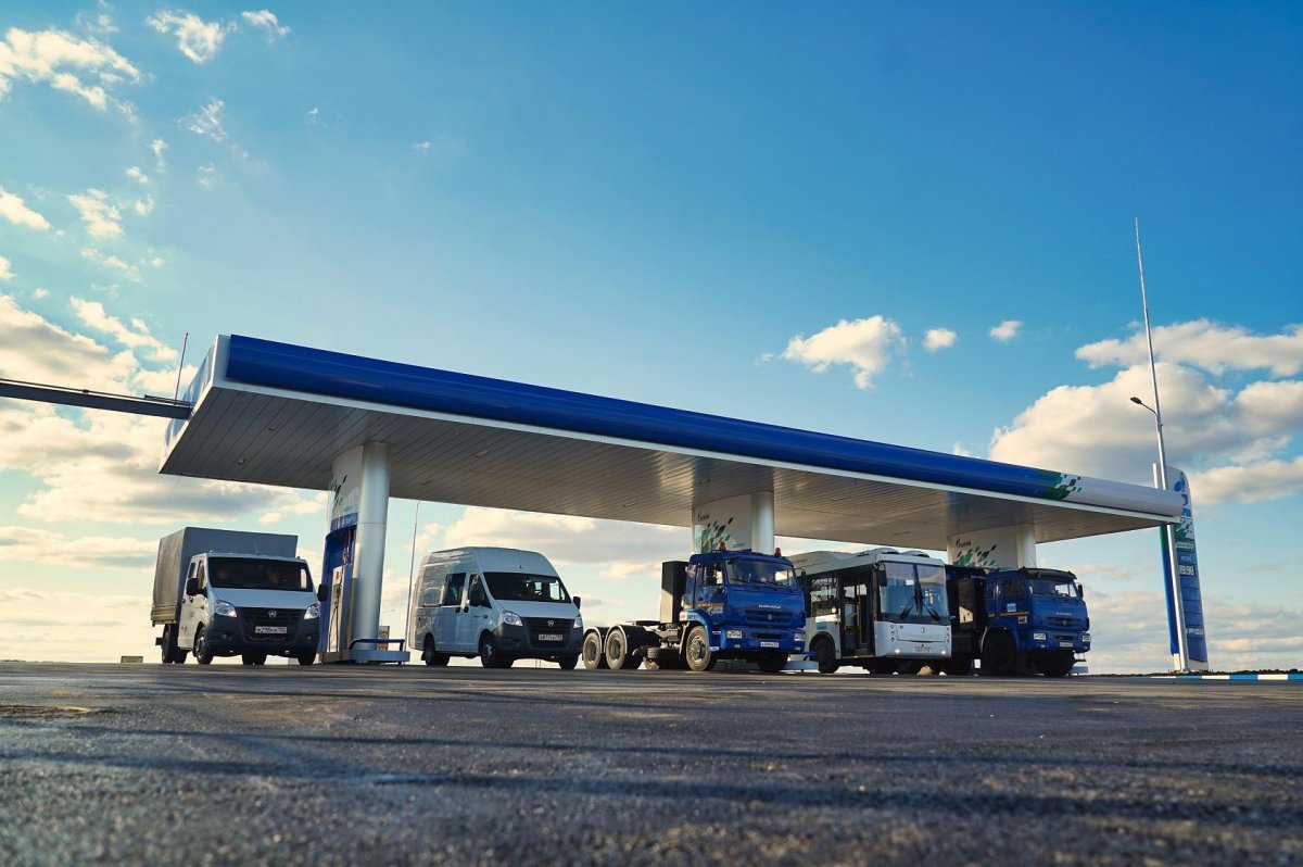 АЗС Газпром газомоторное топливо