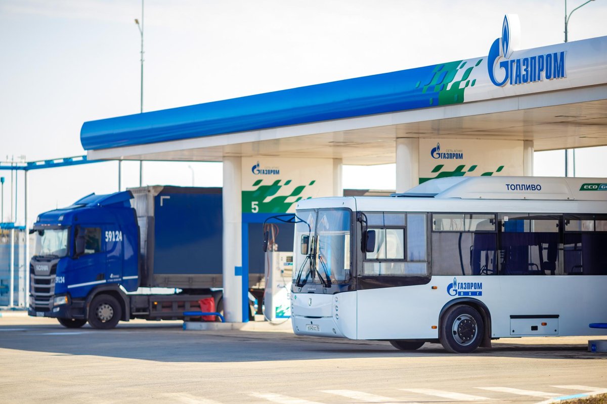 АЗС Газпром газомоторное топливо