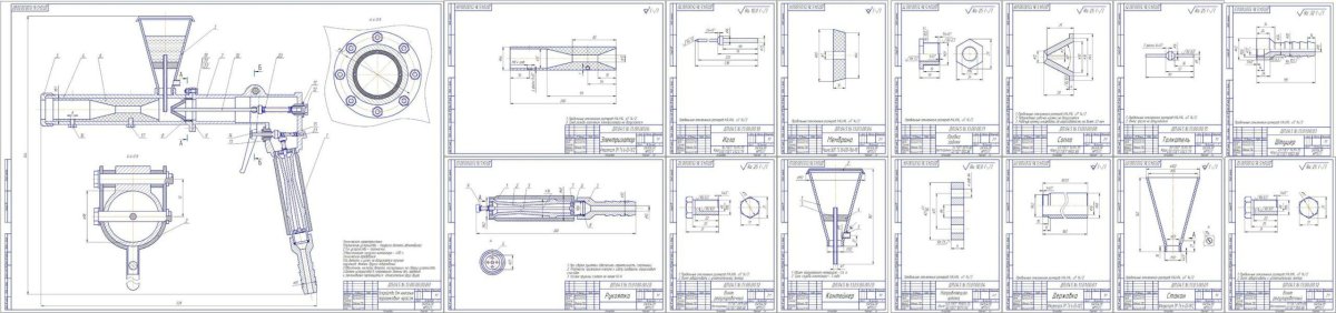 Покрытие порошковой краской на чертеже