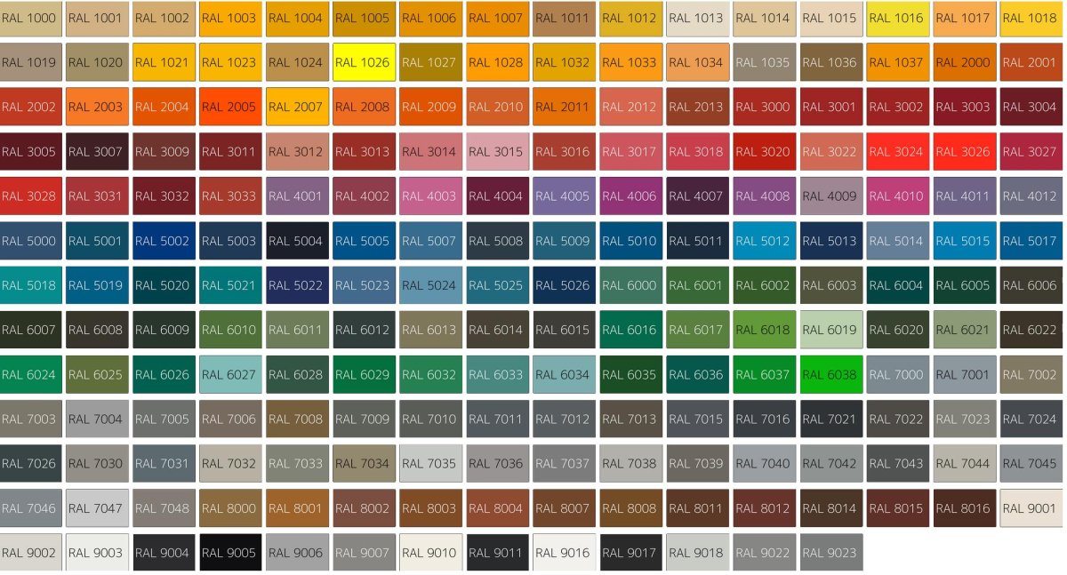 RAL палитра цветов 9010