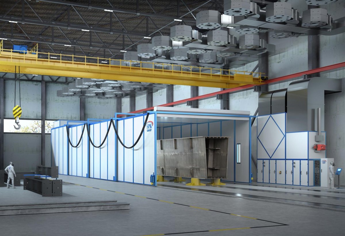 Покрасочный цех для металлоконструкций
