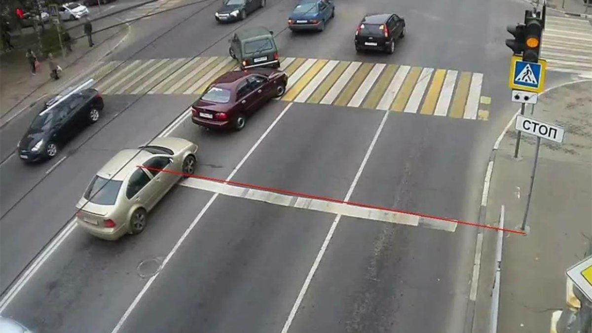 Пересечение стоп линии