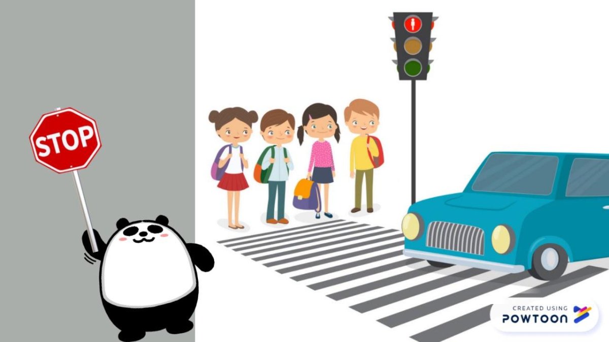 Пешеходная дорога мультяшная