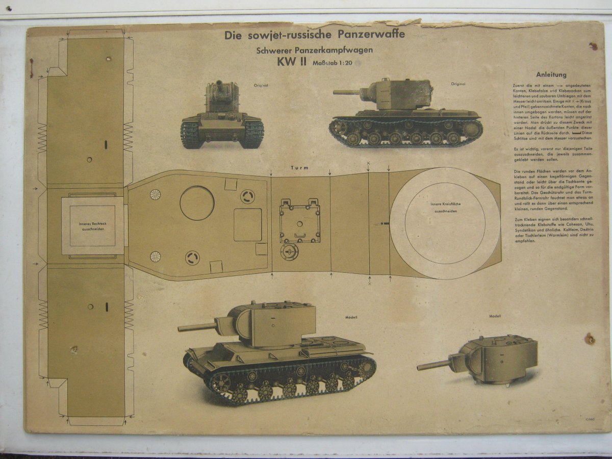 Танк кв-2 модель из бумаги