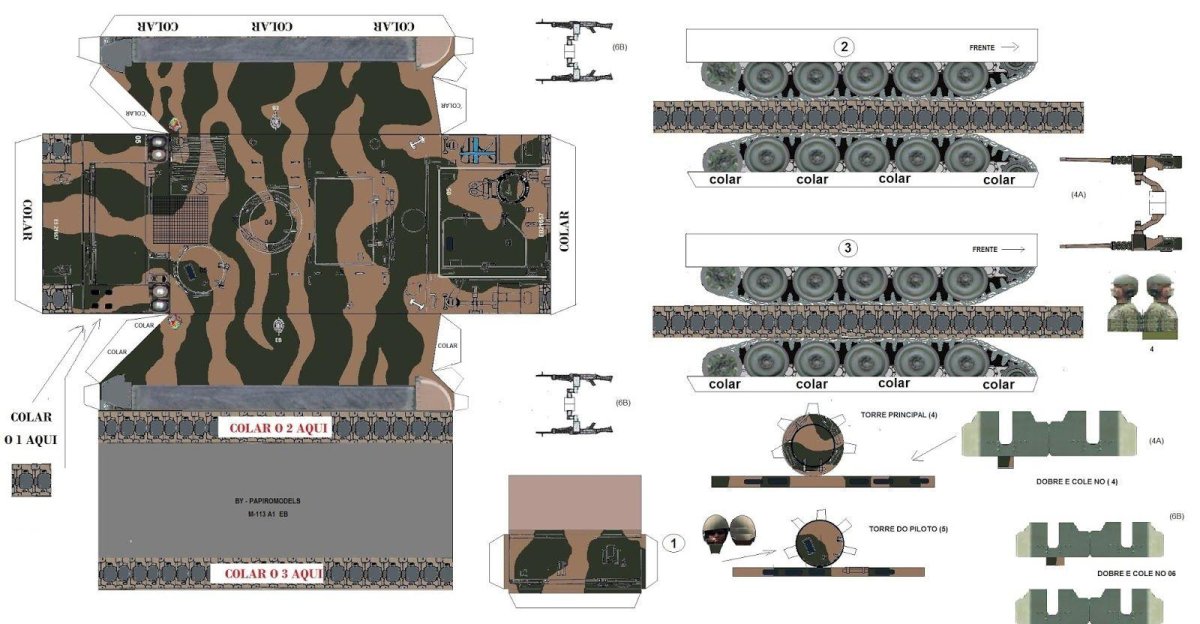 Развертка танк т 34