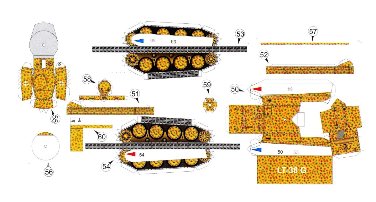 Развертка танка кв 2