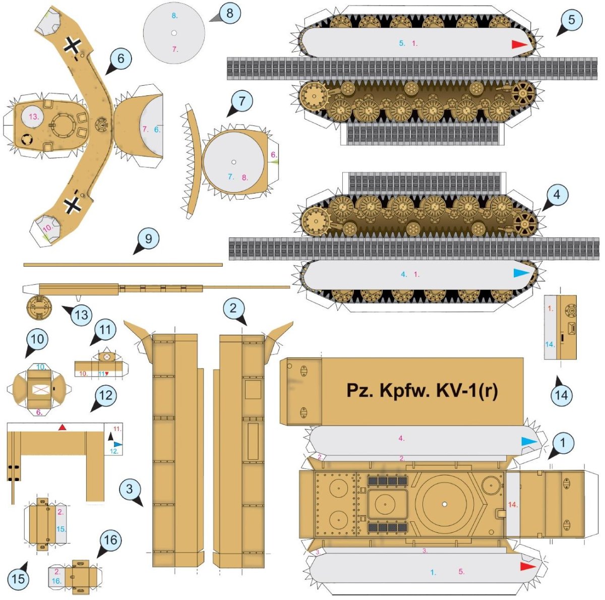 Модель из бумаги танк Бумми