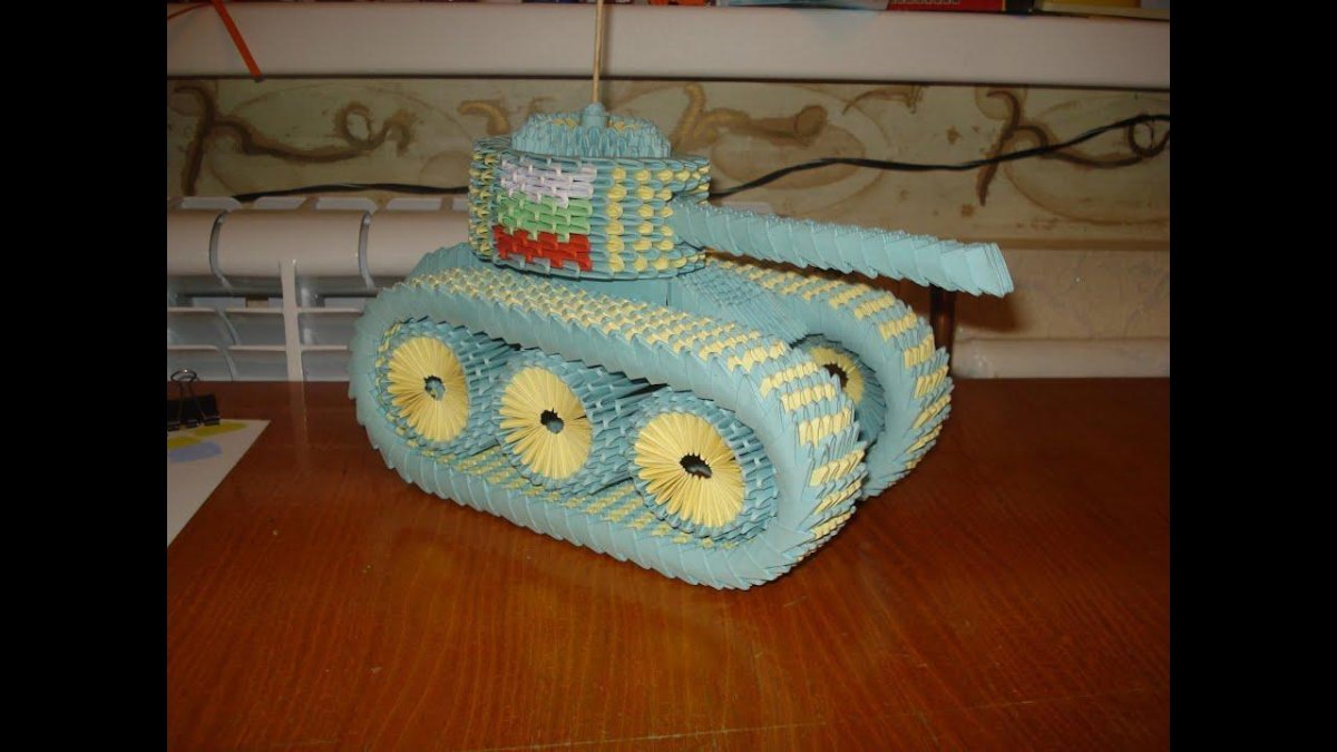 Оригами танк т 34