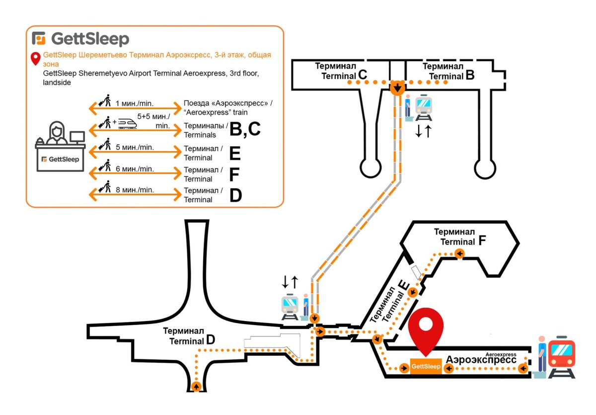 Схема аэропорта Шереметьево Аэроэкспресс
