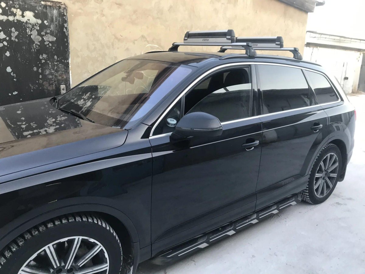 Ауди q3 c верхним багажником для лыж