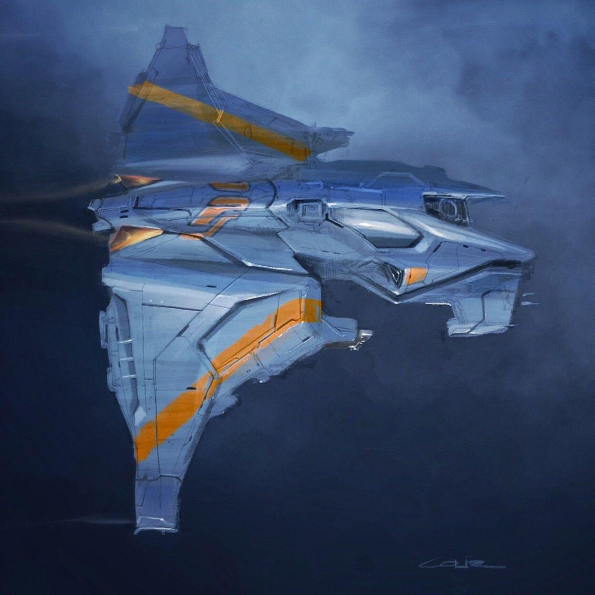 Звездолет Sci Fi концепт Art