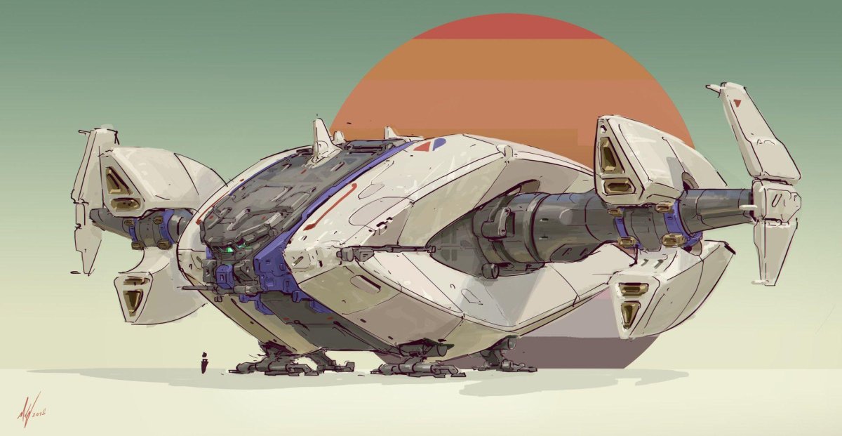 Sci Fi космический корабль Канонерка