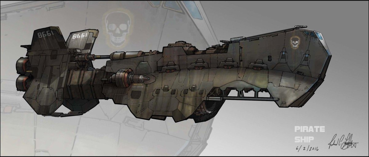 Пиратский космический корабль концепт