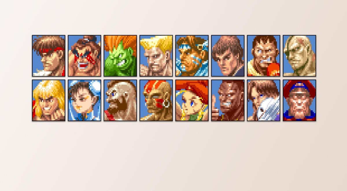 Street Fighter 2 select characters