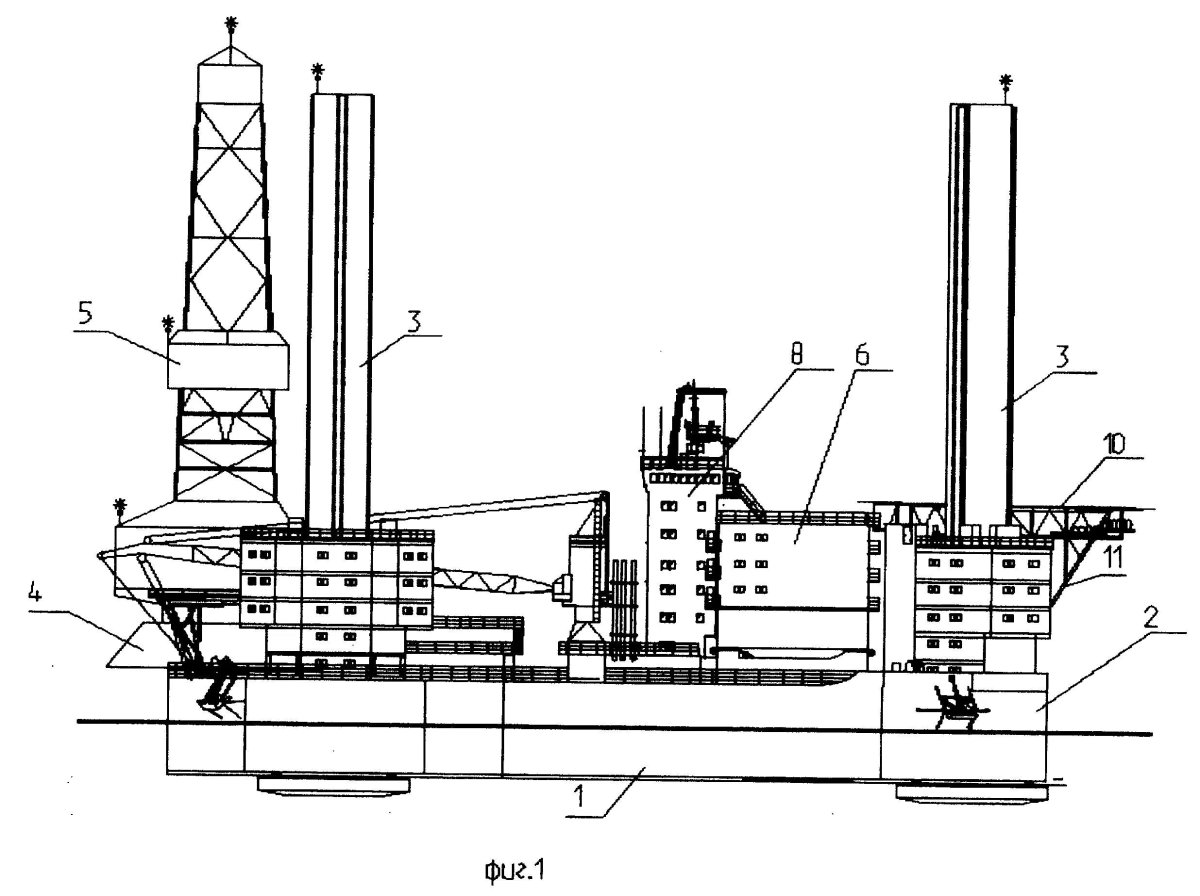 Самоподъемная плавучая платформа (СПБУ)