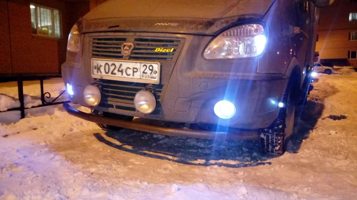 Доп фары на Газель Некст