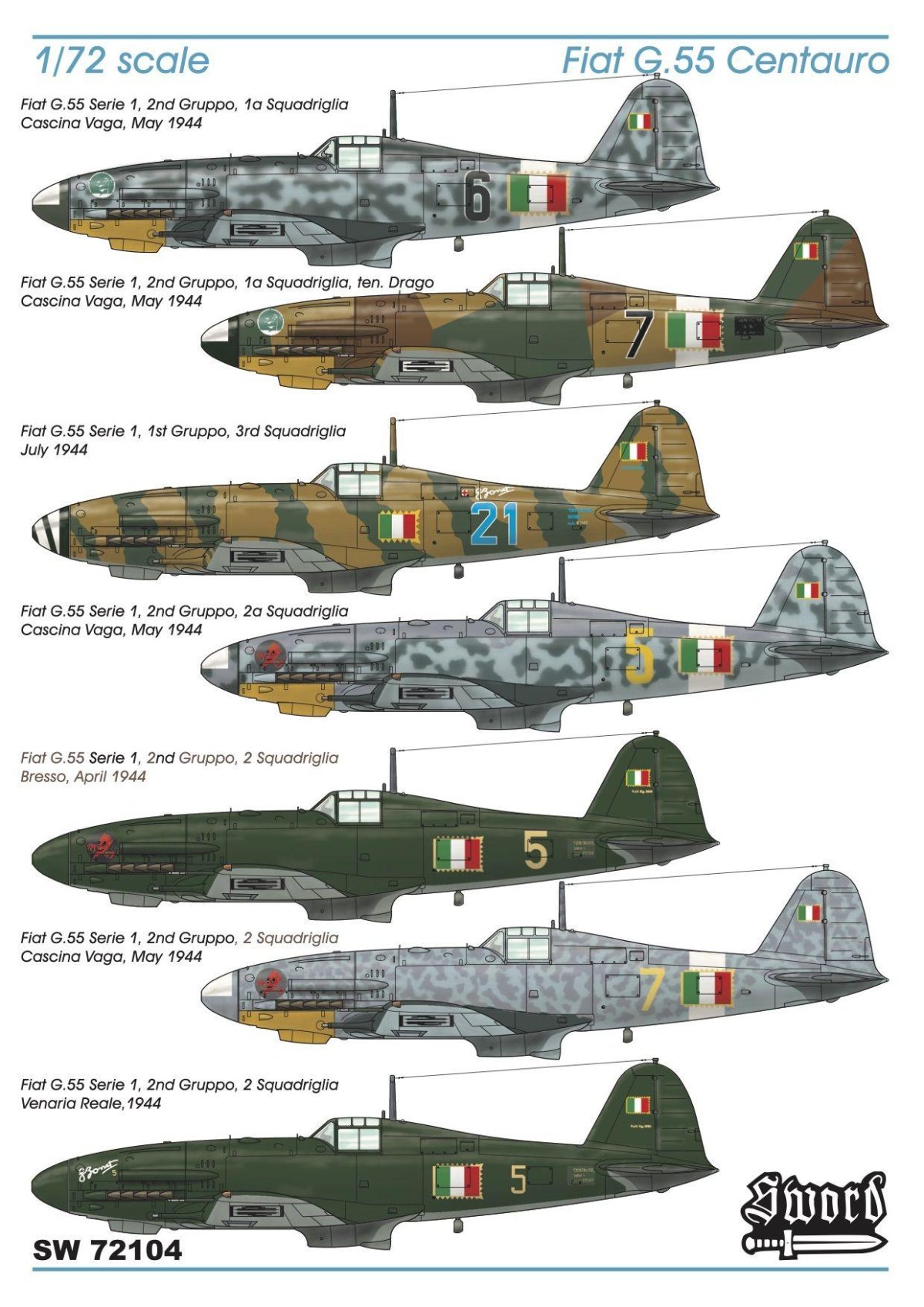 Fiat g55 истребитель