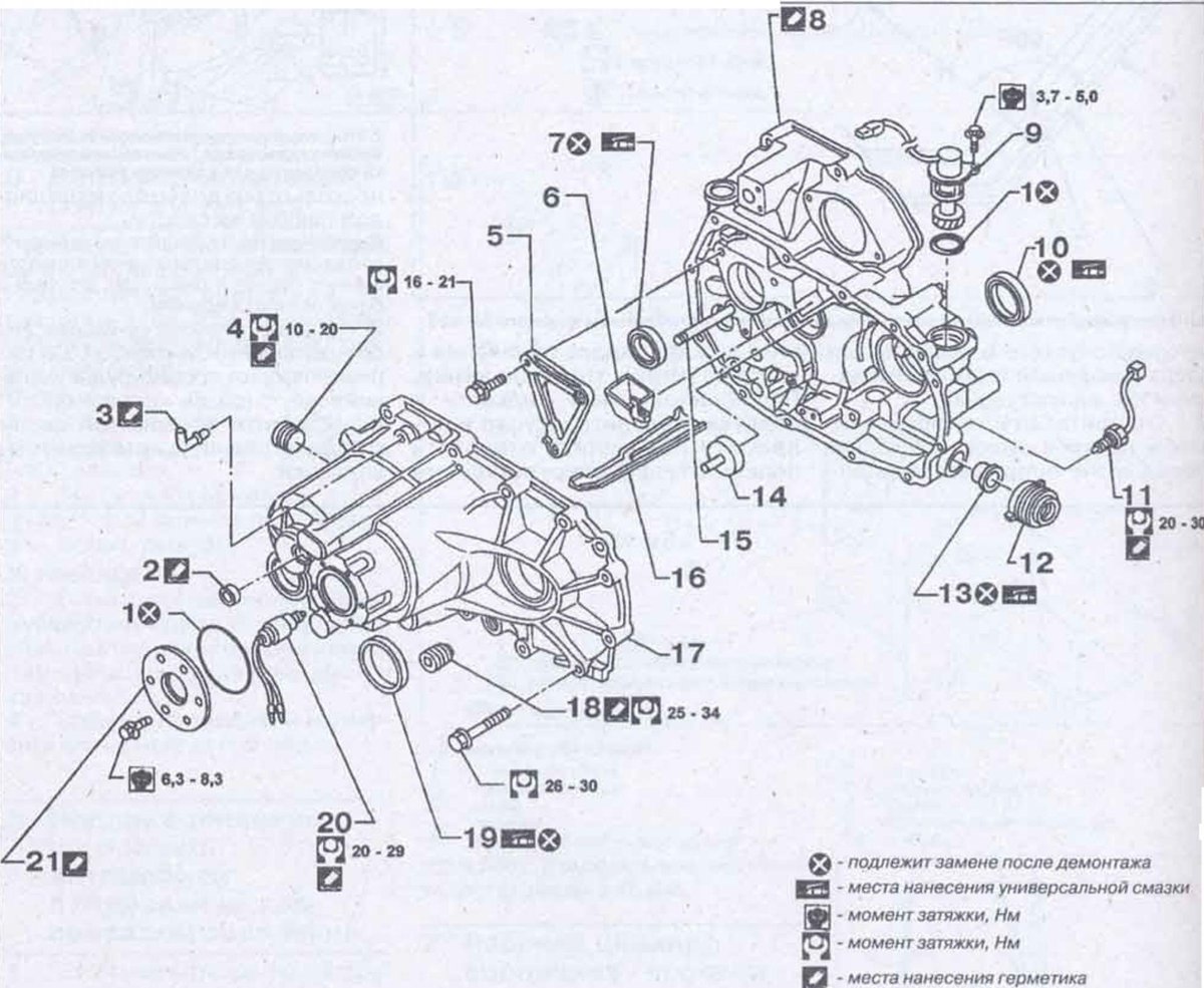 Коробка передач Ниссан примера р11 схема