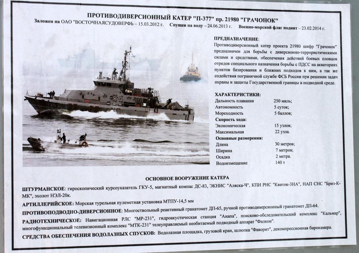 Катера специального назначения проекта 21980 «Грачонок»