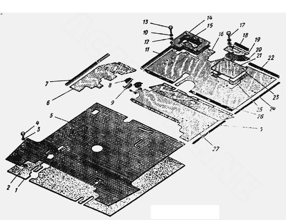80-6702085 Крышка МТЗ пола кабины