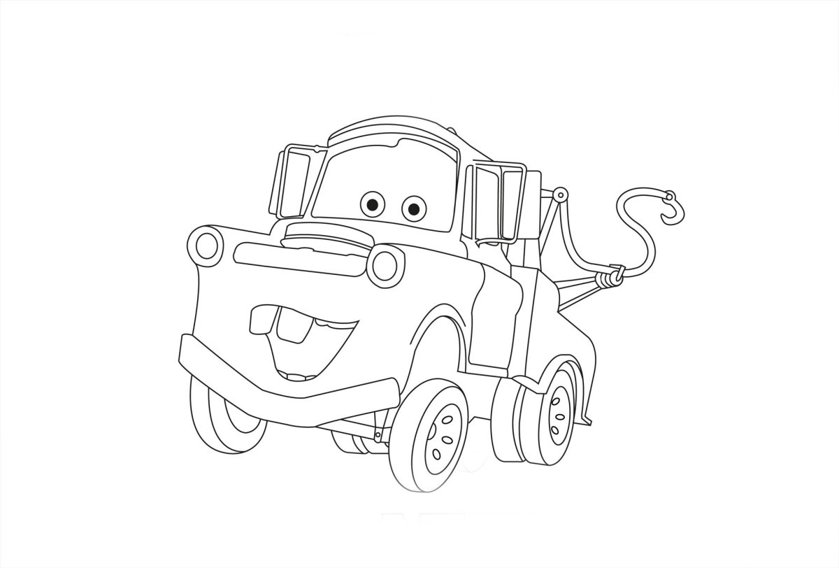 Молния Маккуин Тачки раскраска Мэтр