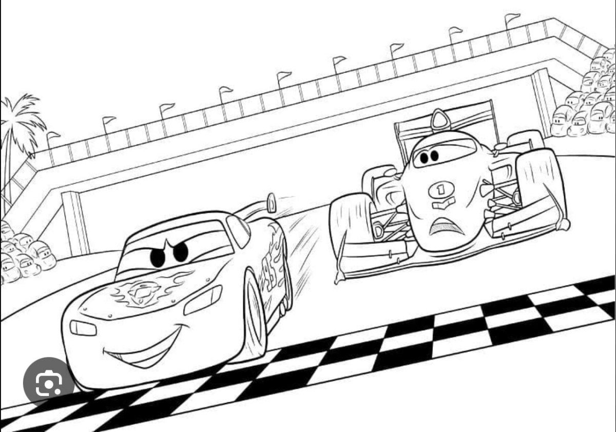 Молния Маккуин раскраска