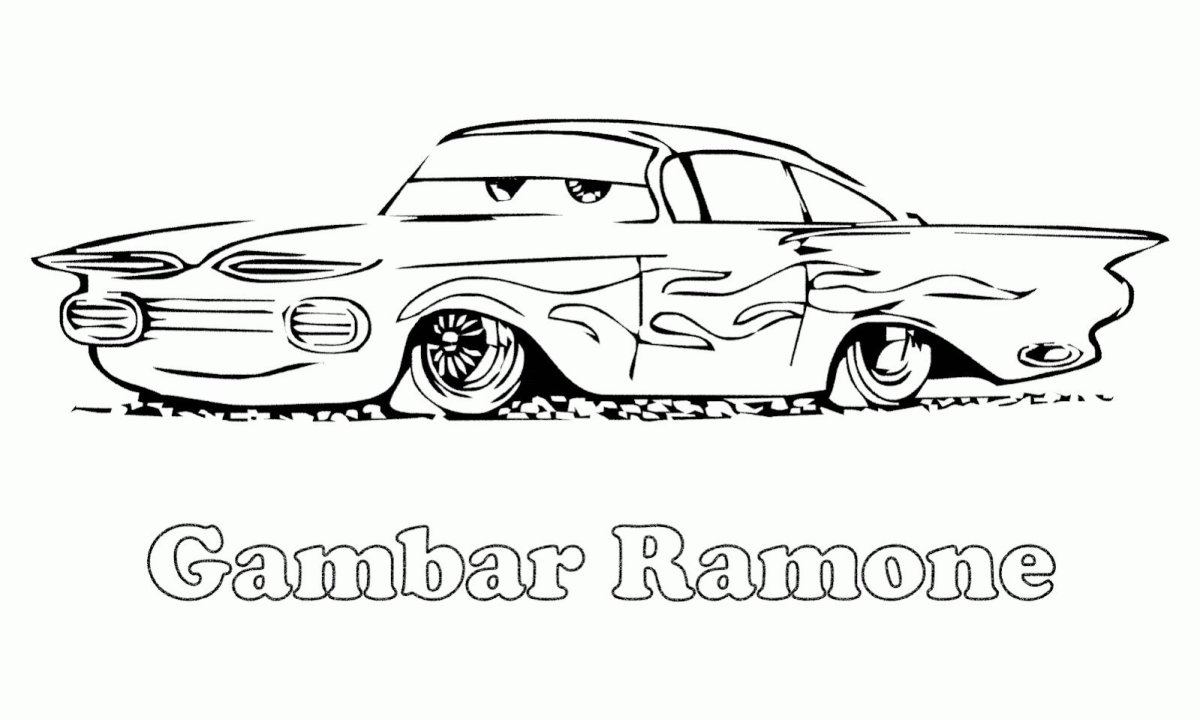 Раскраска Тачки док Хадсон