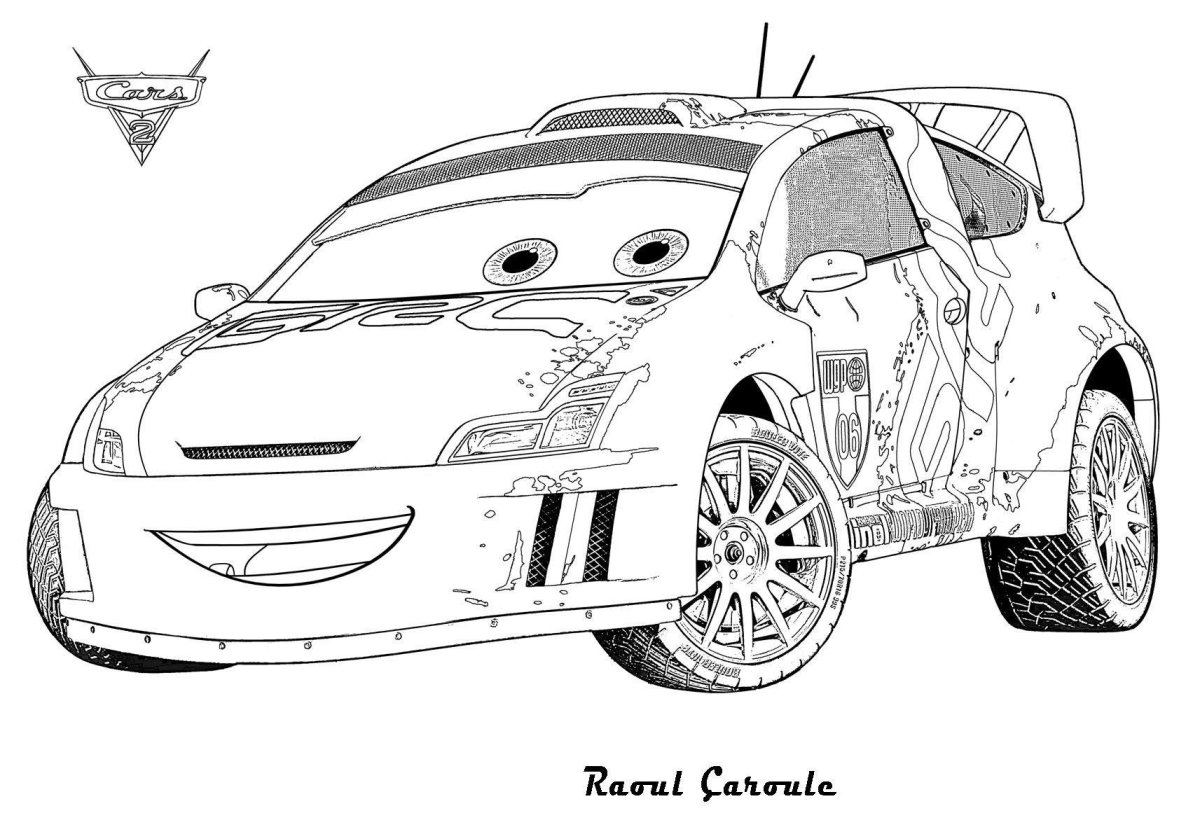 Тачки Джефф Горвет раскраска