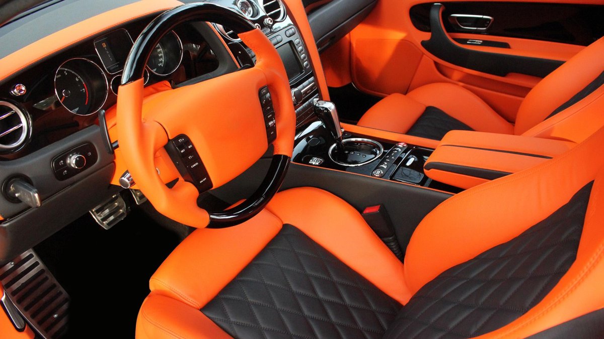 Оранжевый салон Мерседес