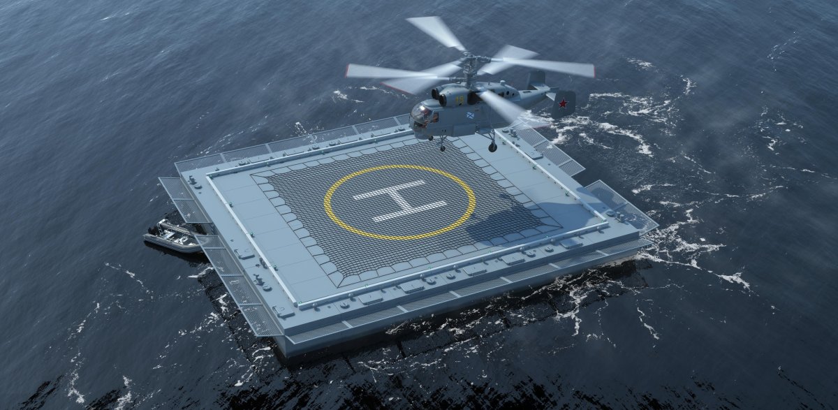 Понтонные вертолетные площадки