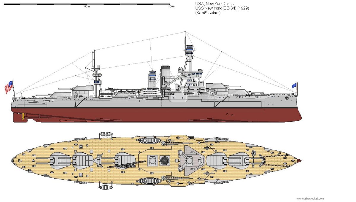 Чертежи BB-33 USS Arkansas