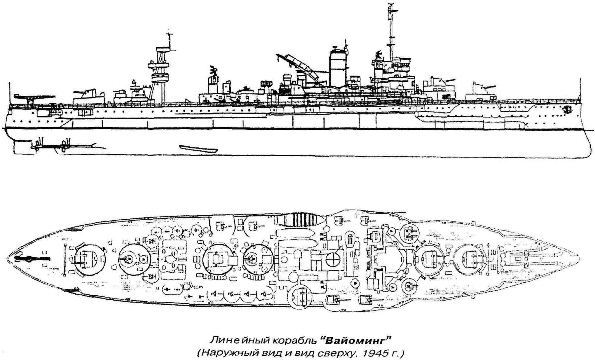 Линкор South Carolina чертежи