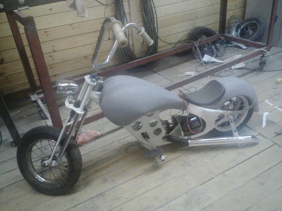 Переделка мопеда Альфа под чоппер