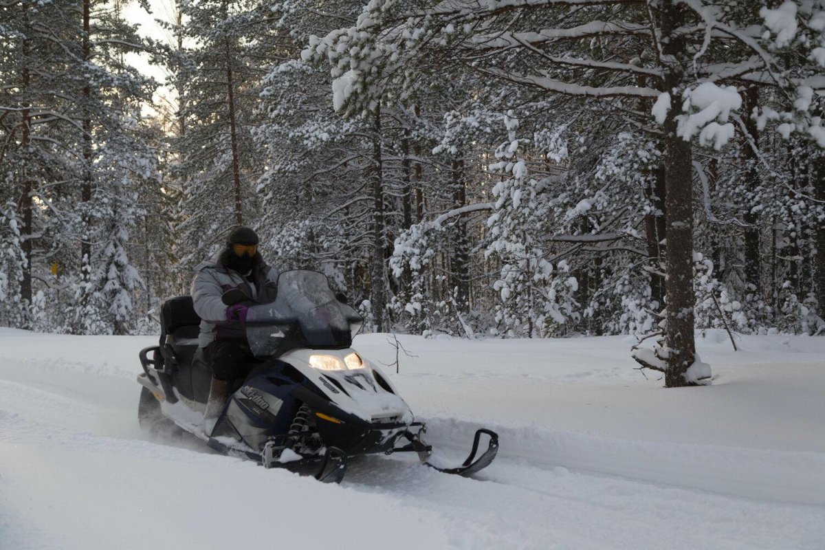 Катание на снегоходе