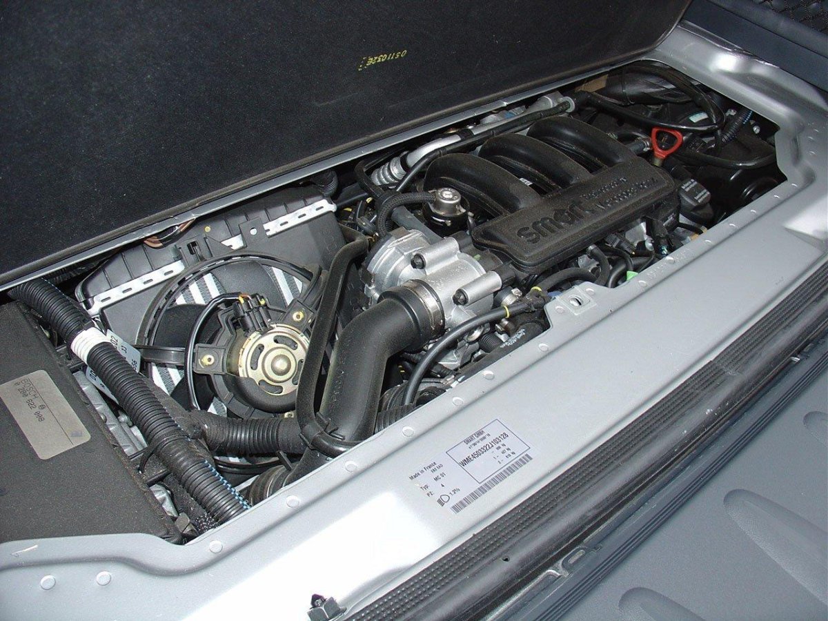 Моторный отсек в Smart Fortwo 451