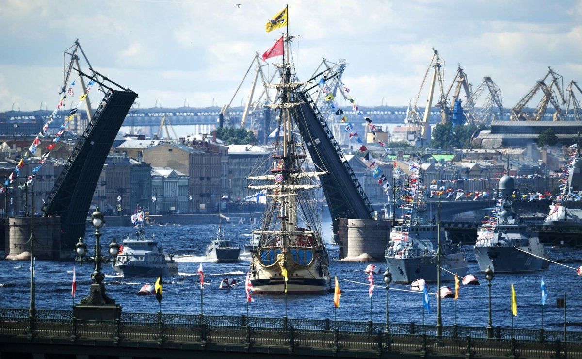 Военно морской парад в Санкт Петербурге 2020